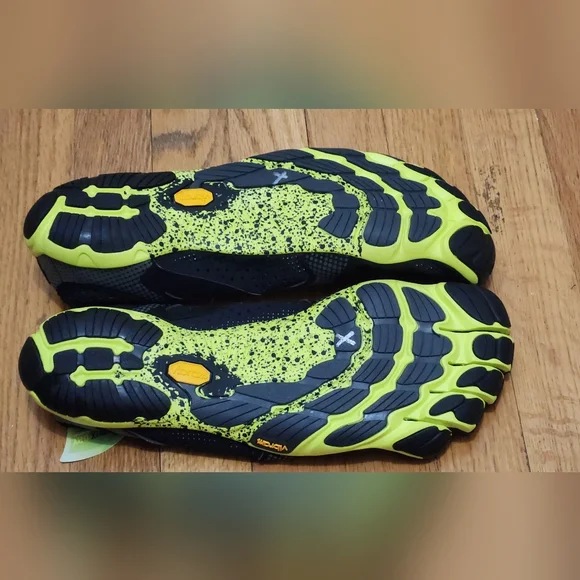 Vibram FiveFingers Men’s Barefoot Minimalist Training Shoes Black Yellow Size 12 - Picture 4 of 9